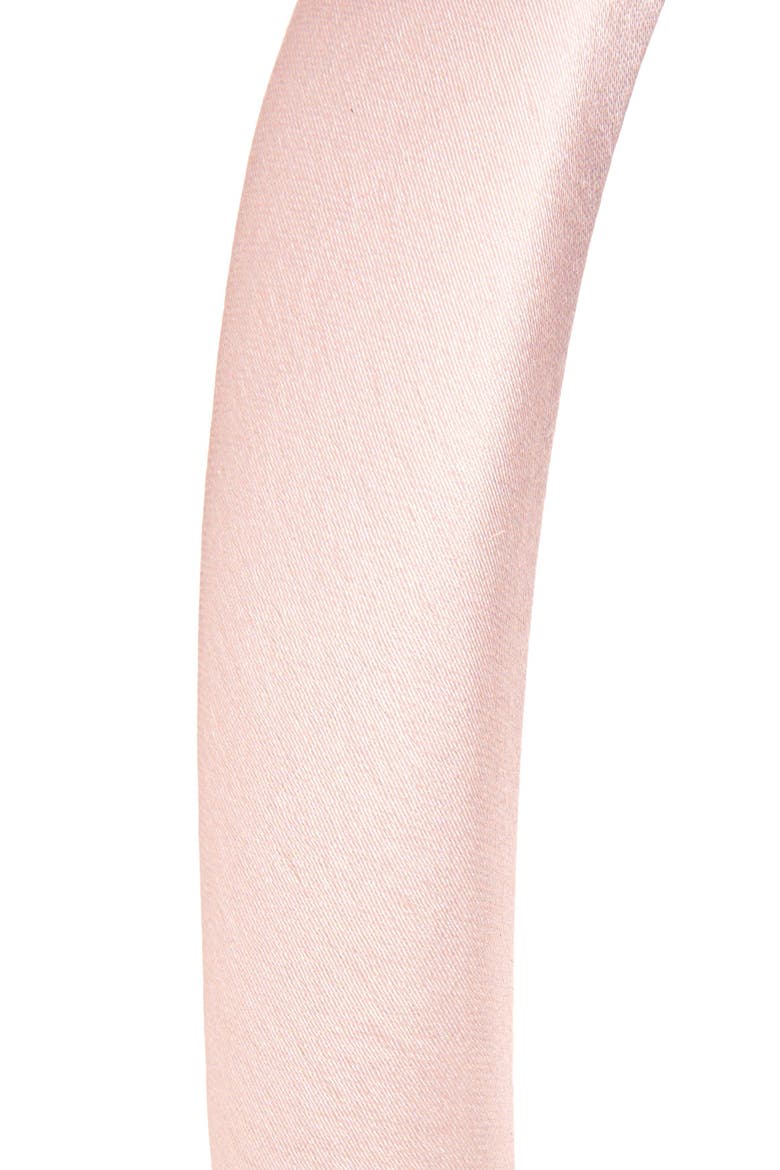 Skinny Padded Satin Headband, Alternate, color, PINK