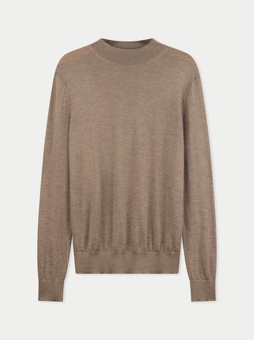Gobi Cashmere Men Cashmere Silk High Neck Sweater in Timber Wolf at Nordstrom, Size Medium