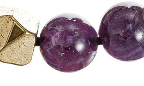 Eye Candy Los Angeles Martin Agate Slider Bracelet In Purple