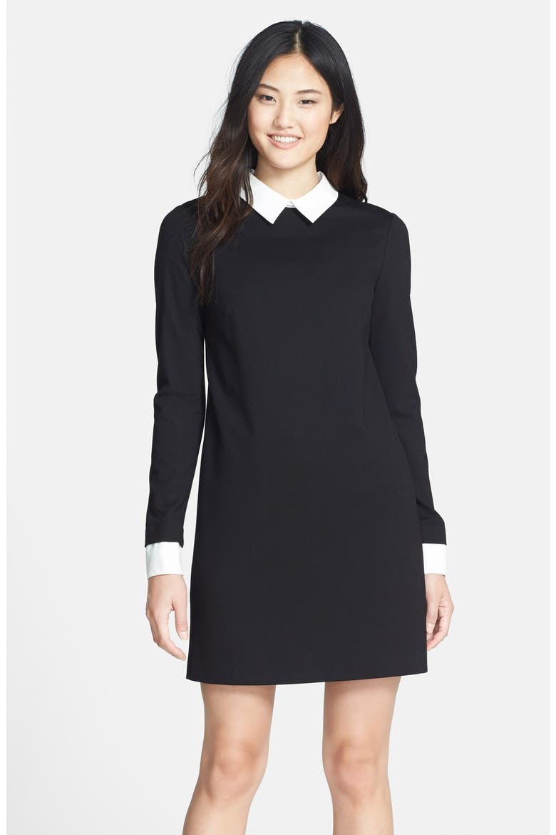 Ponte Shirtdress, Main, color, RICH BLACK
