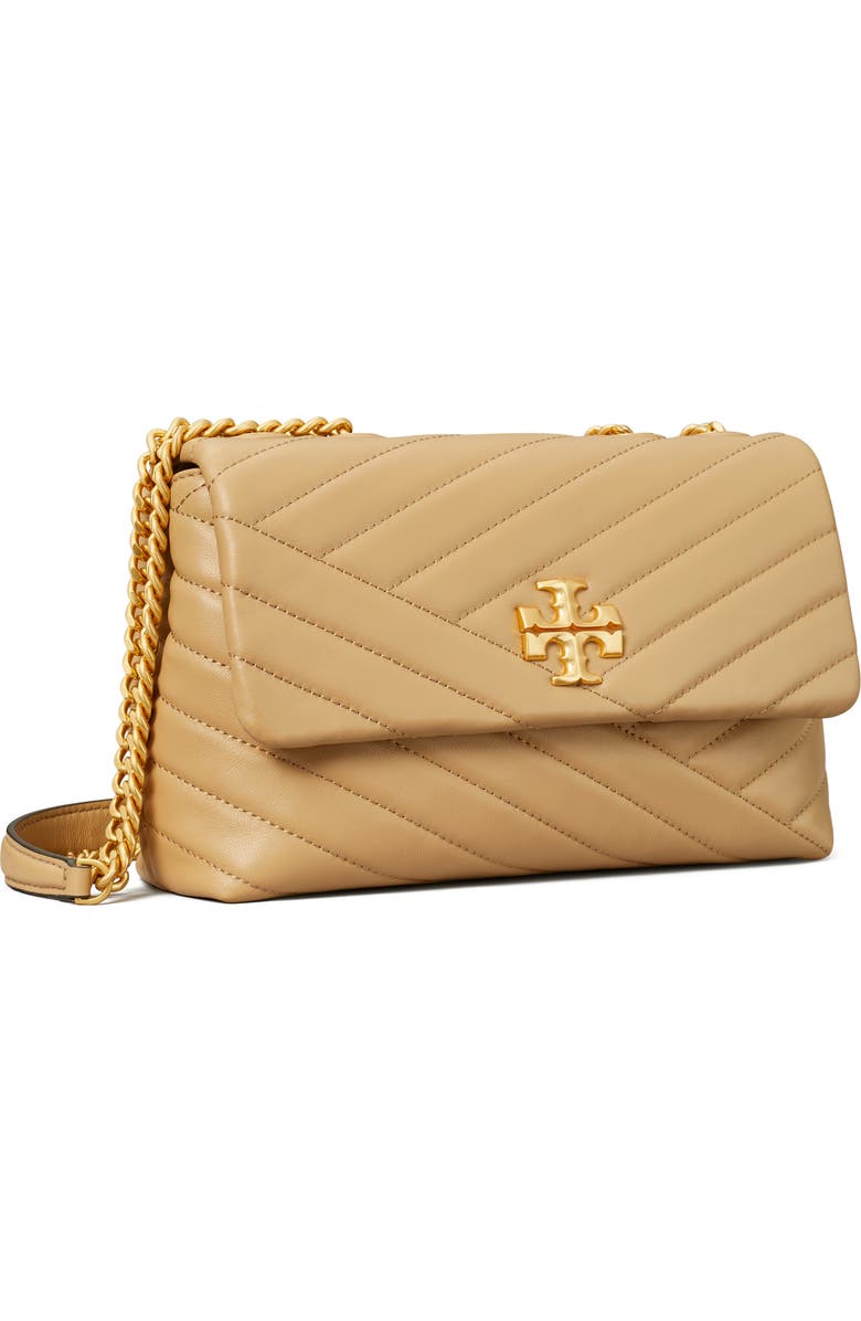 Tory Burch Small Kira Chevron Convertible Shoulder Bag, Alternate, color, Desert Dune