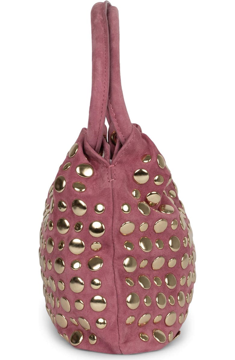 Jeffrey Campbell Lil-Brat Leather Handbag, Alternate, color, Dusty Rose Suede Gold