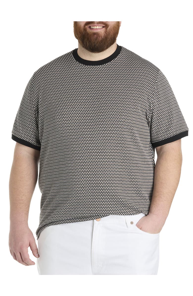 True Nation by DXL Big & Tall Textured T-Shirt, Main, color, Taupe