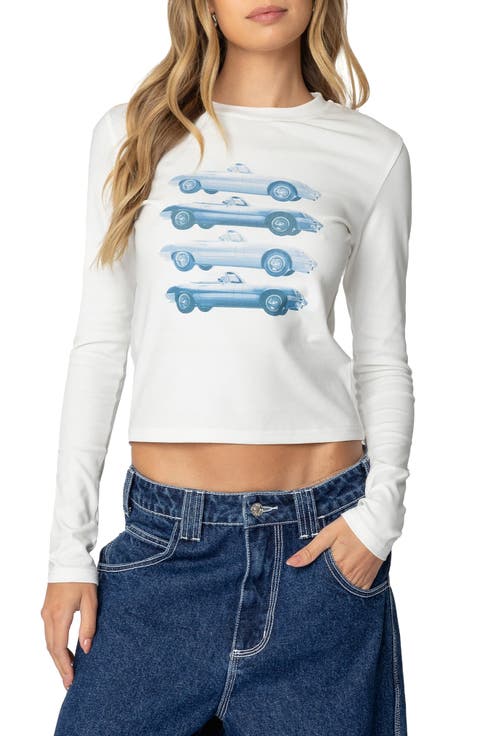 Car Club Long Sleeve Graphic T-Shirt