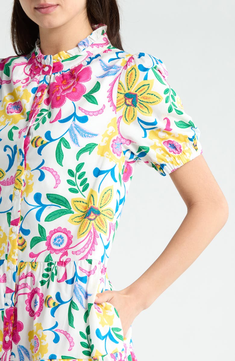 SUGARLIPS Kress Floral Domis Minidress, Alternate, color, White-Multi