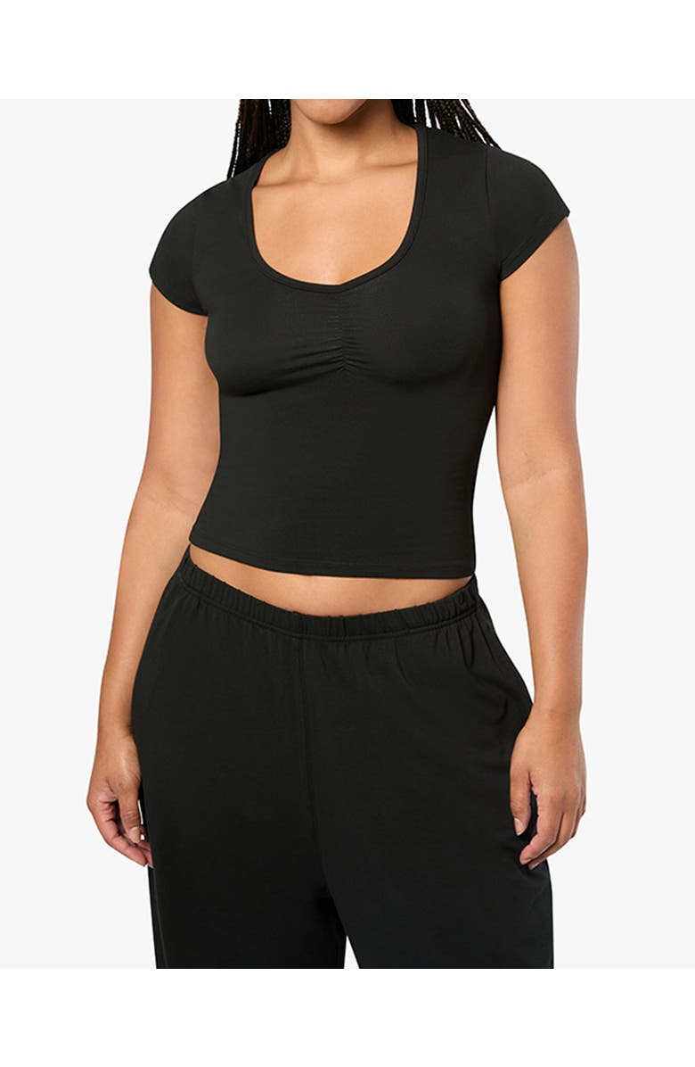 WeWoreWhat Ruched Tee, Main, color,