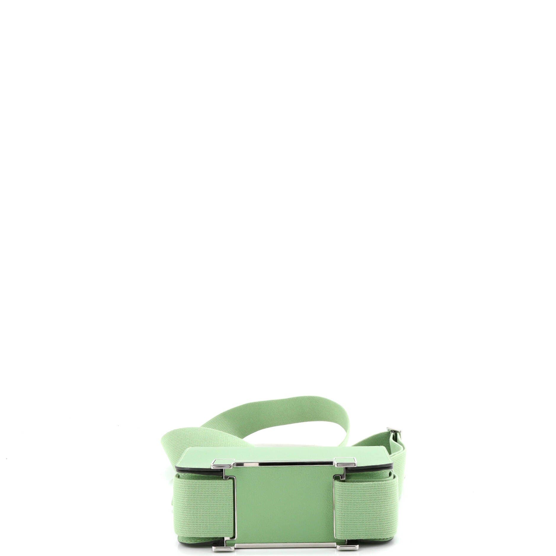 Pre-Owned Hermes Geta Bag Chevre Mysore, Alternate, color, Vert Criquet