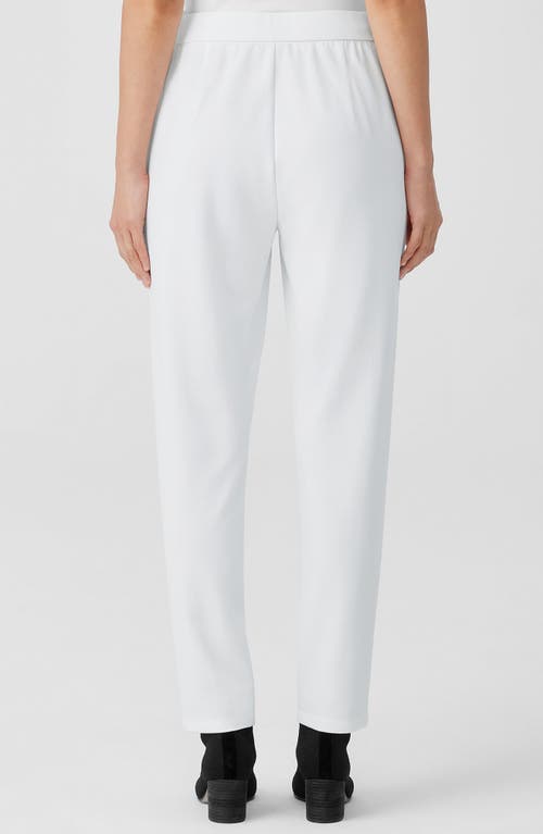 Eileen Fisher Pintuck Pleat Tapered Ankle Pants In Ivory