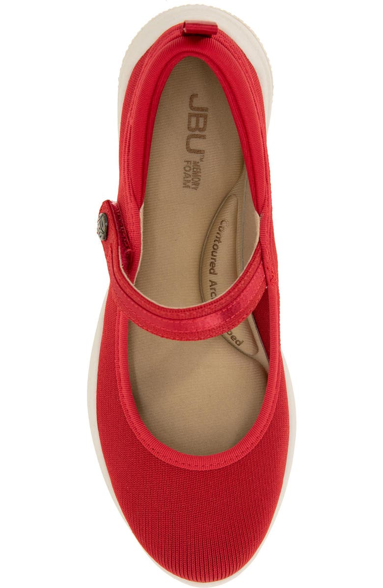JBU Merry Mary Jane Flat, Alternate, color, Red