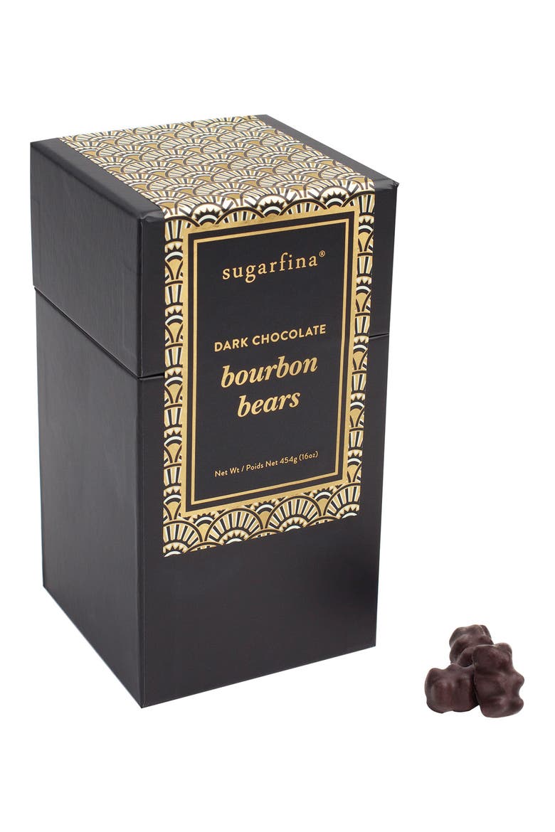 Dark Chocolate Bourbon Bears, Alternate, color, BLACK