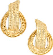 Karine Sultan Etched Knot Stud Earrings