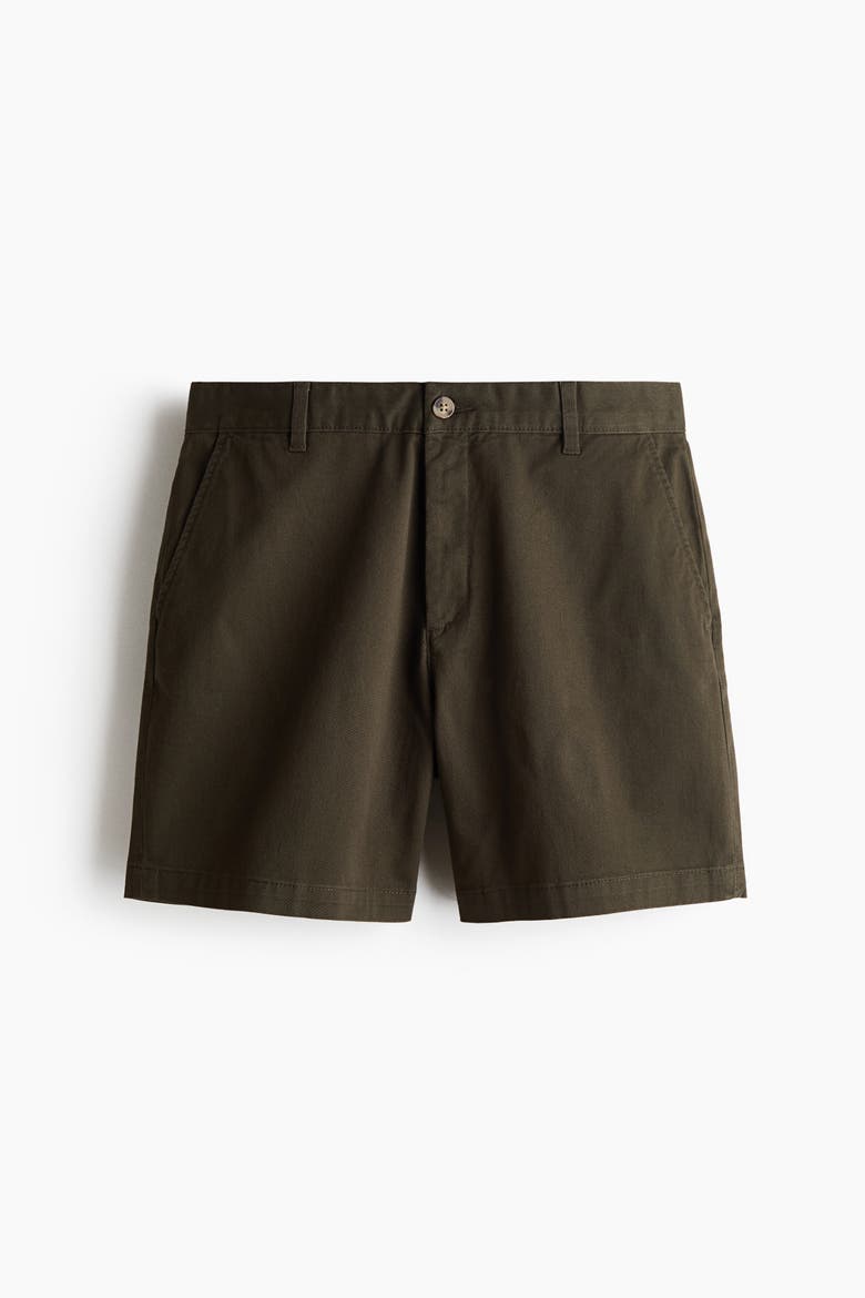Regular Fit Cotton Chino Shorts, Main, color, Dark khaki green