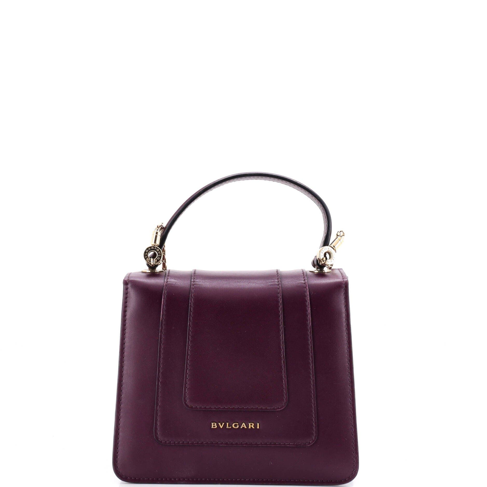 Serpenti Forever Top Handle Bag Leather Small, Alternate, color, Red