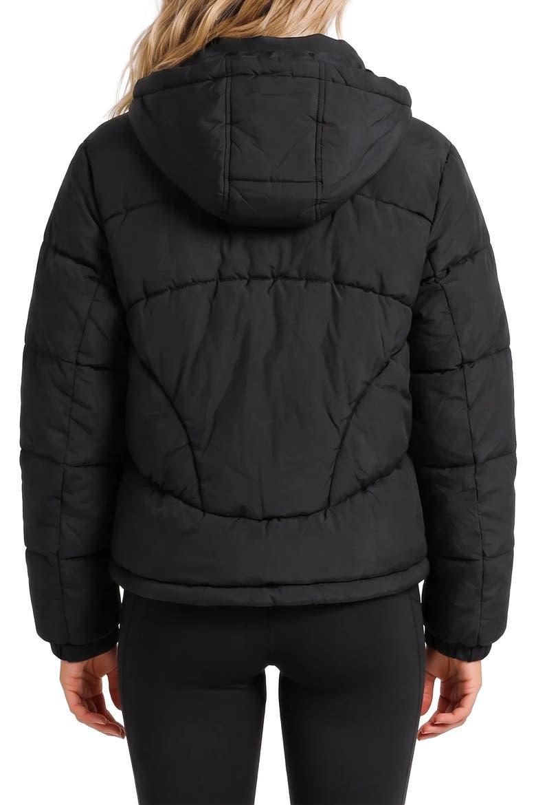 Lola Quilted Puffer Jacket, Alternate, color, BLACK