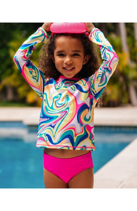Big Girls 3 Piece UPF 50 Sun Protection Rash Guard Set