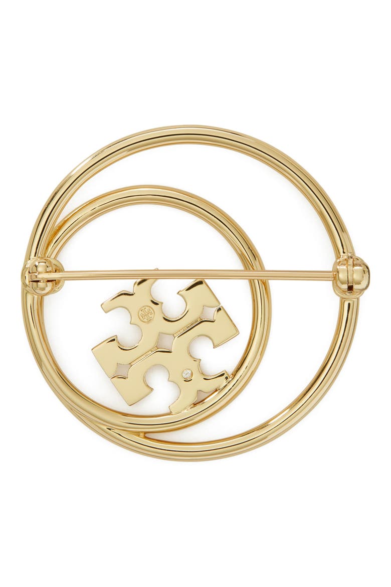 Miller Double Loop Brooch, Alternate, color, TORY GOLD