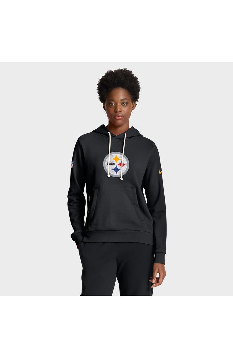 Nike Women's Nike Black Pittsburgh Steelers Sideline Standard Issue Initial Home Dri-FIT Hoodie, Main, color, Black