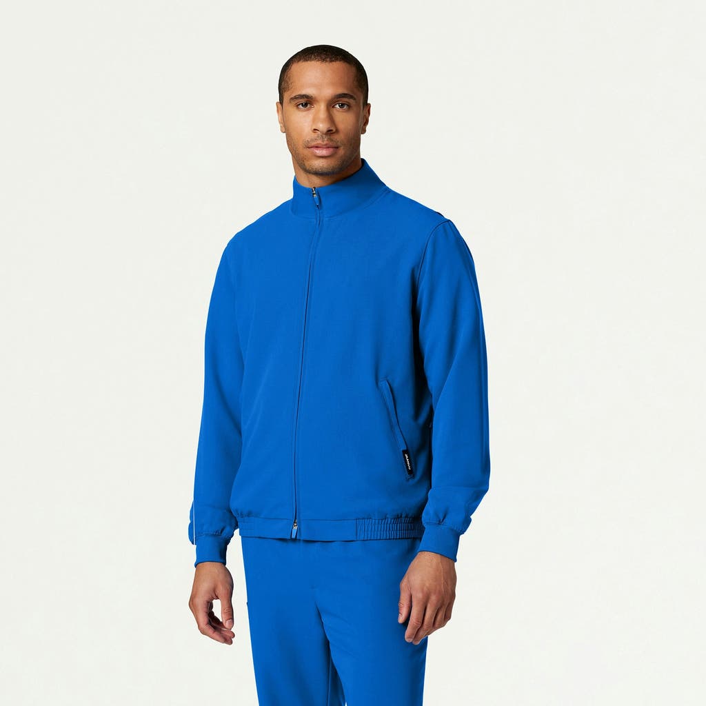 Jaanuu 6-pocket Classic Scrub Jacket In Blue