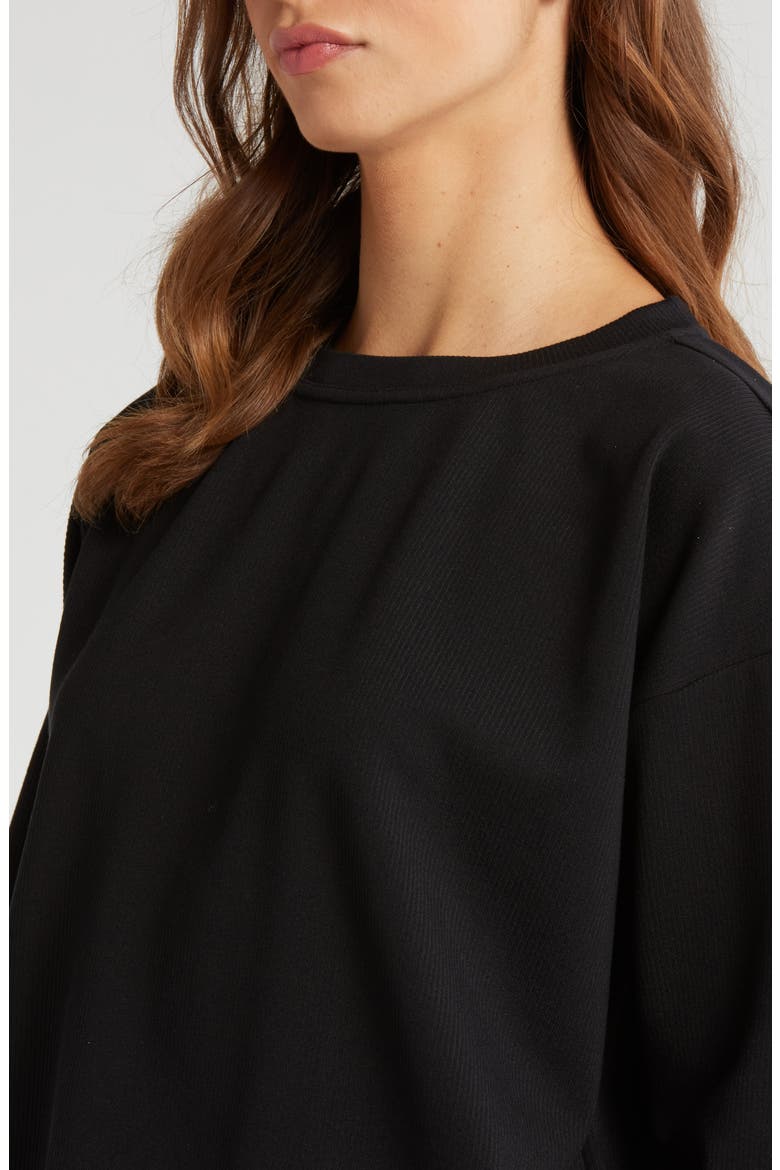 Plush Ottoman Sweatshirt, Alternate, color, BLACK