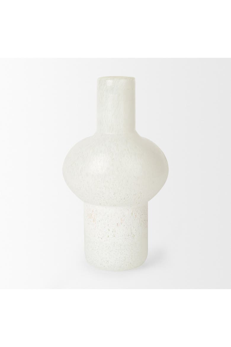 Heket Tall Glass Vase, Alternate, color, White