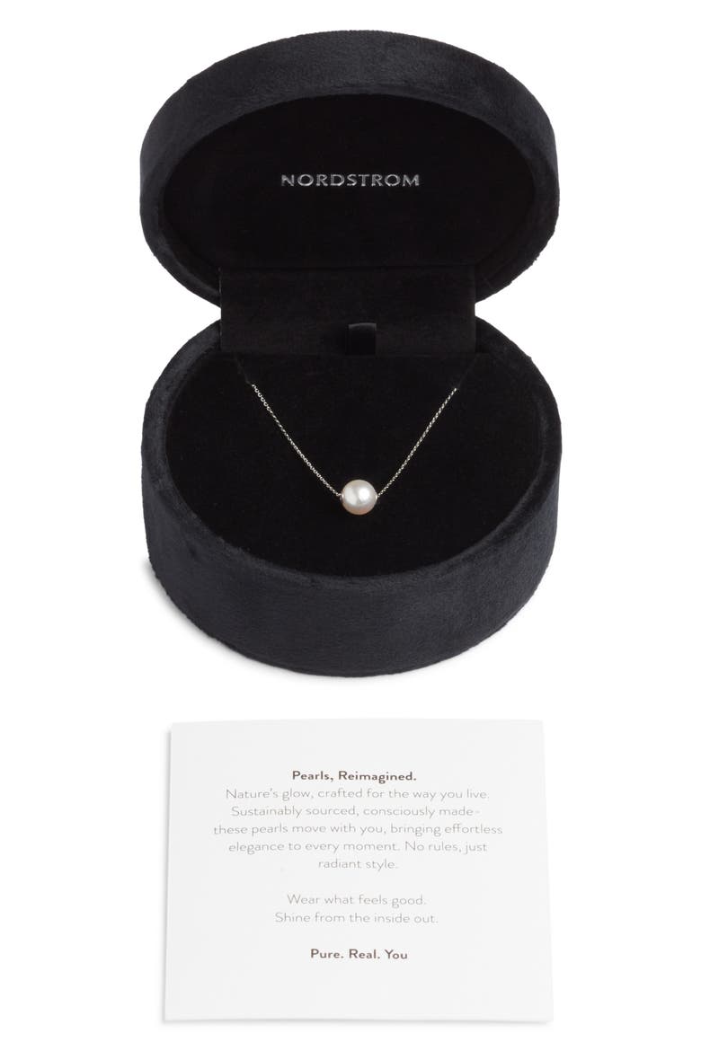 Akoya Pearl Necklace, Alternate, color, WHITE- 14K WHITE GOLD