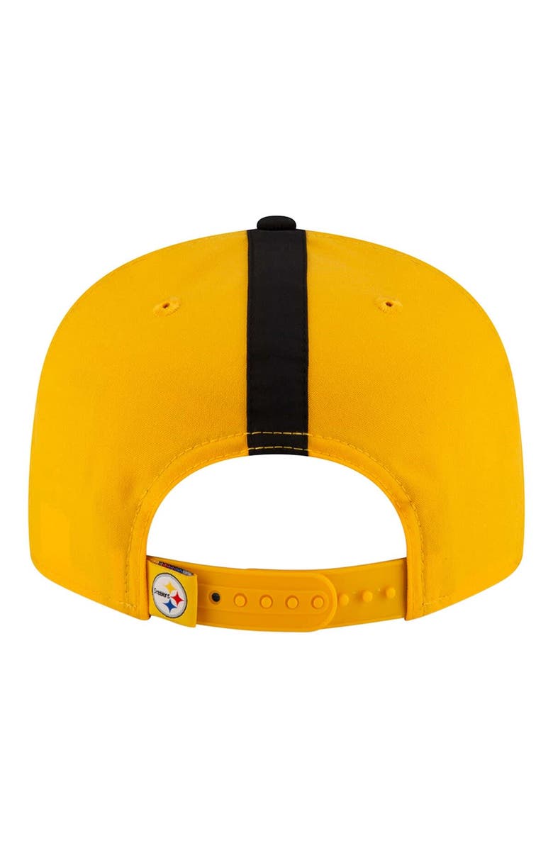 New Era Men's New Era Gold Pittsburgh Steelers Throwback Helmet 9FIFTY Snapback Hat, Alternate, color, 
