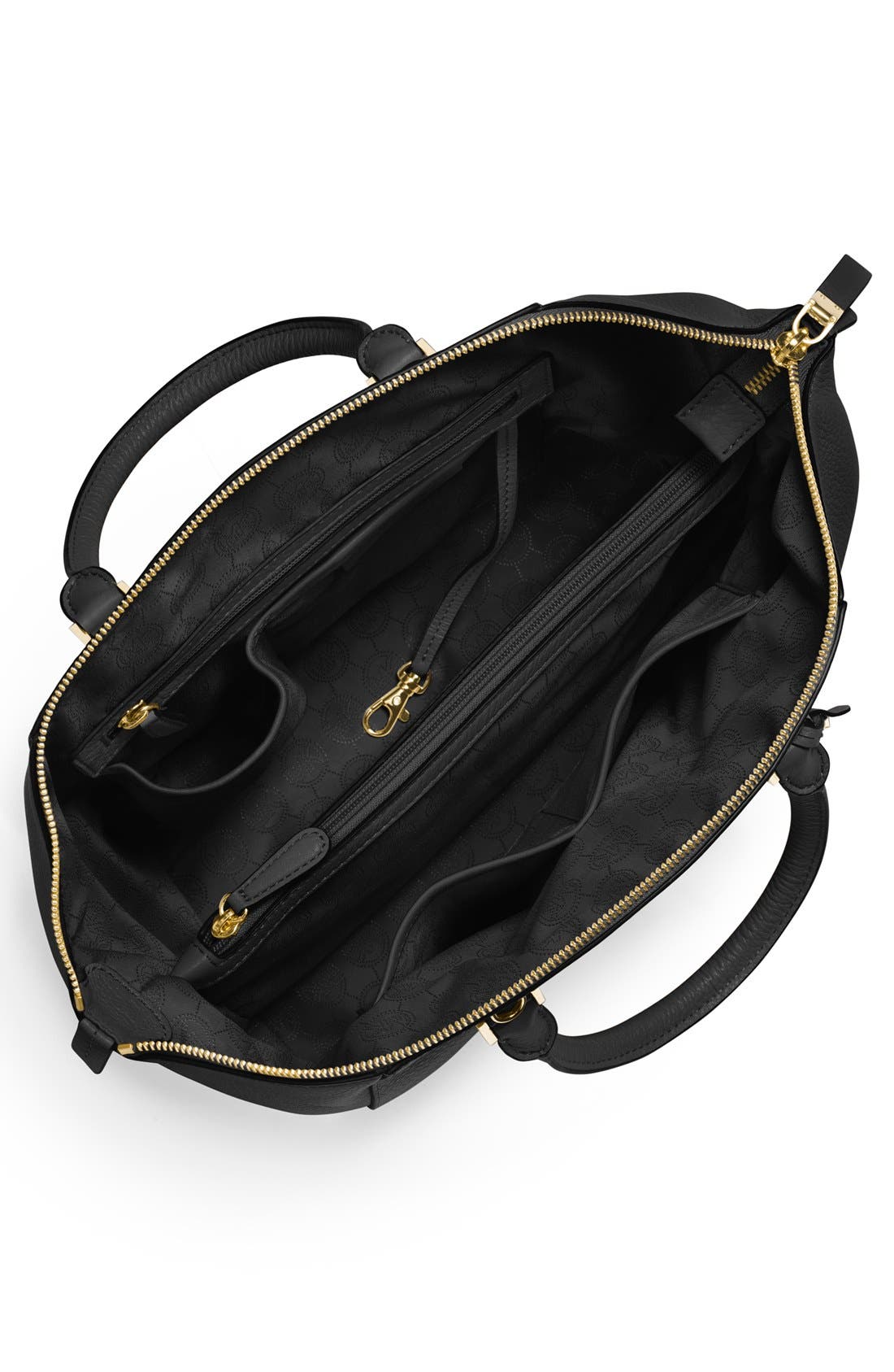 'Large Riley' Satchel, Alternate, color, BLACK