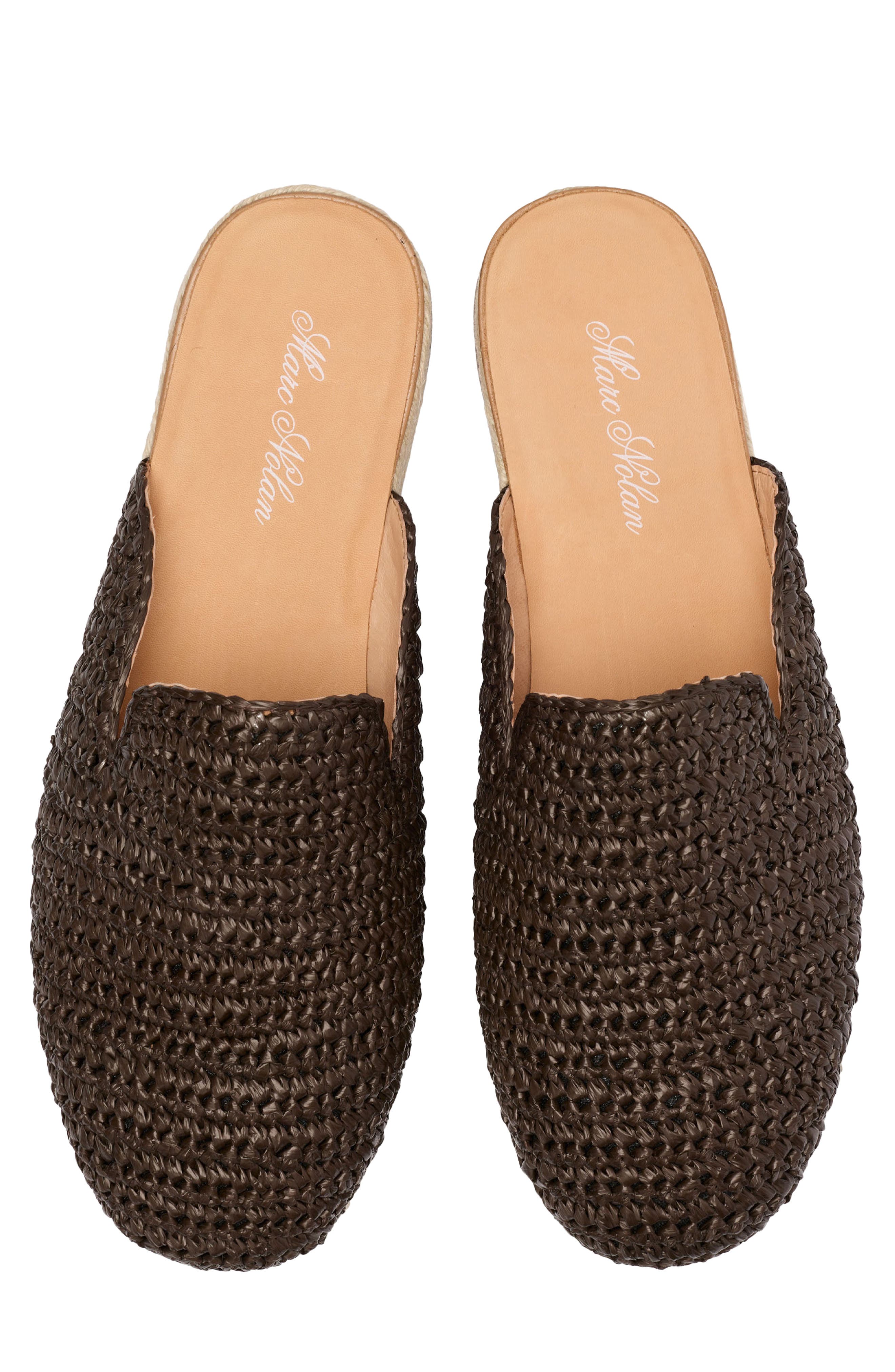 MARC NOLAN Bahia Woven Raffia Mule, Alternate, color, Brown Raffia