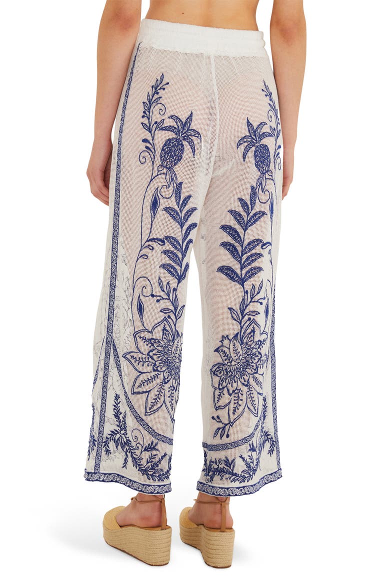 Nina Floral Embroidery Open Stitch Cover-Up Pants, Alternate, color, NINA EMBROIDERY OFF-