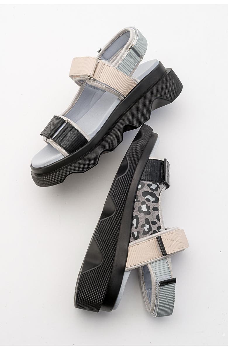 Prologue Shoes Tedy Velcro Strap Sandal, Alternate, color, Grey