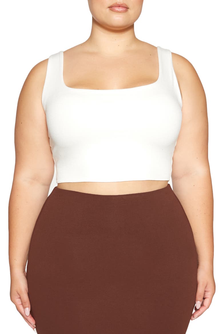 Get Scooped Up Crop Top, Main, color, WHITE