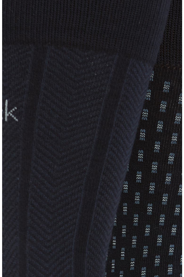 3-Pack Cotton Blend Socks, Alternate, color, NAVY/ MIDNIGHT