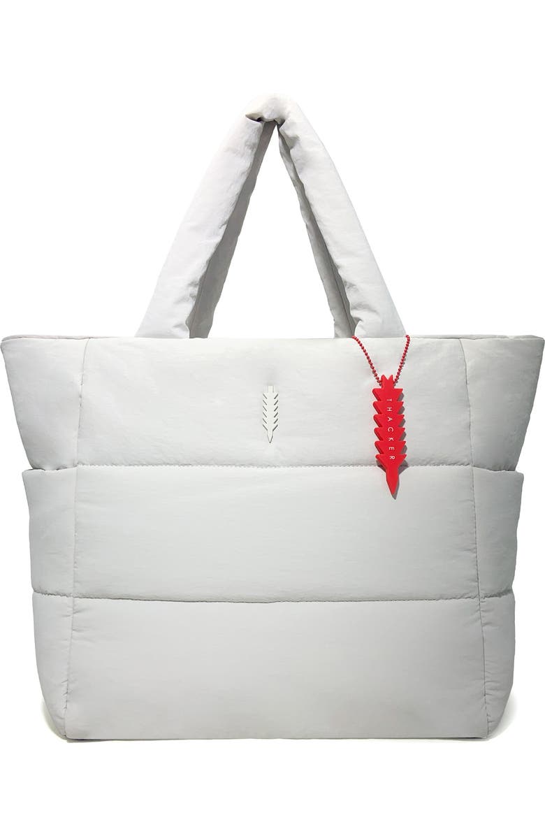 Thacker Quinn Quilted Nylon Tote, Main, color, Linen