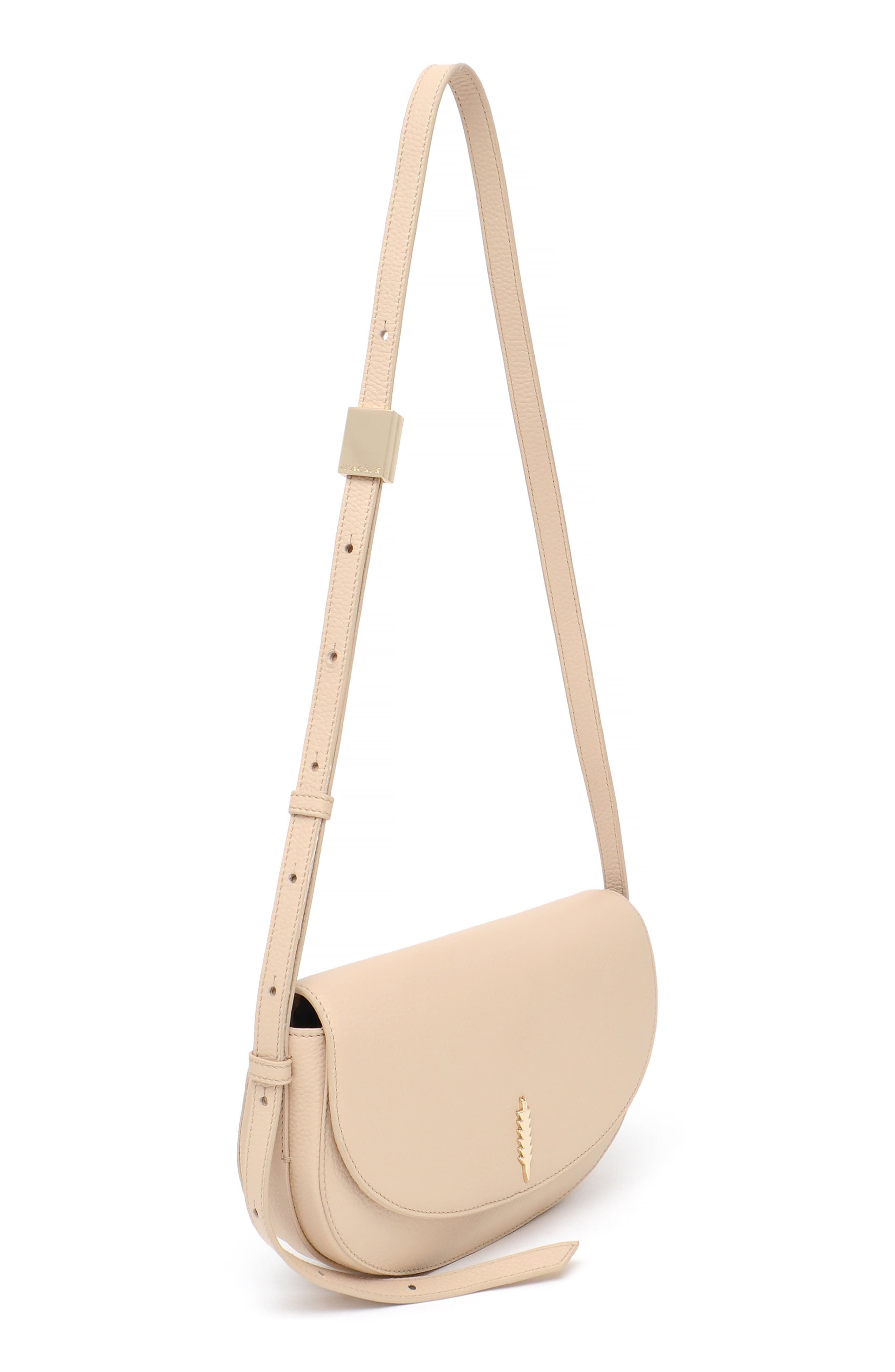 Thacker Taylor Pebbled Leather Crossbody Bag, Alternate, color, Sand