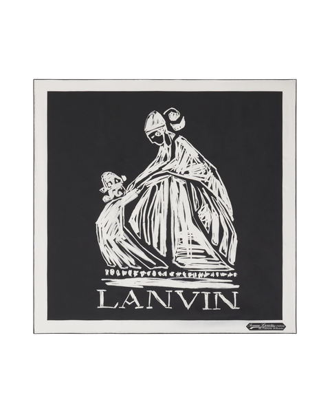 Mother & Daughter Printed Silk Scarf