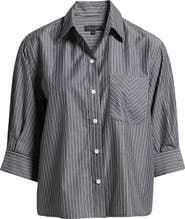 rag & bone Lucia Stripe Cotton Poplin Button-Up Shirt