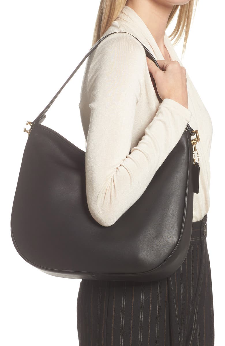 COACH Soft Tabby Leather Hobo Bag, Alternate, color,