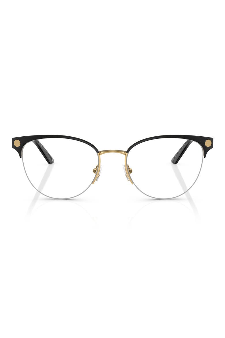 53mm Cat Eye Optical Glasses, Main, color, BLACK GOLD