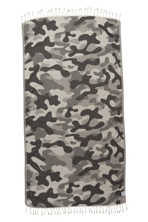 Camo Print Organic Sand Resistant Reversible Turkish Towel