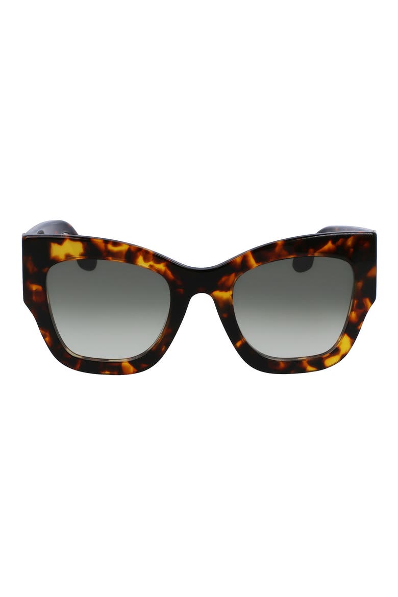 51mm Butterfly Sunglasses, Main, color, DARK HAVANA