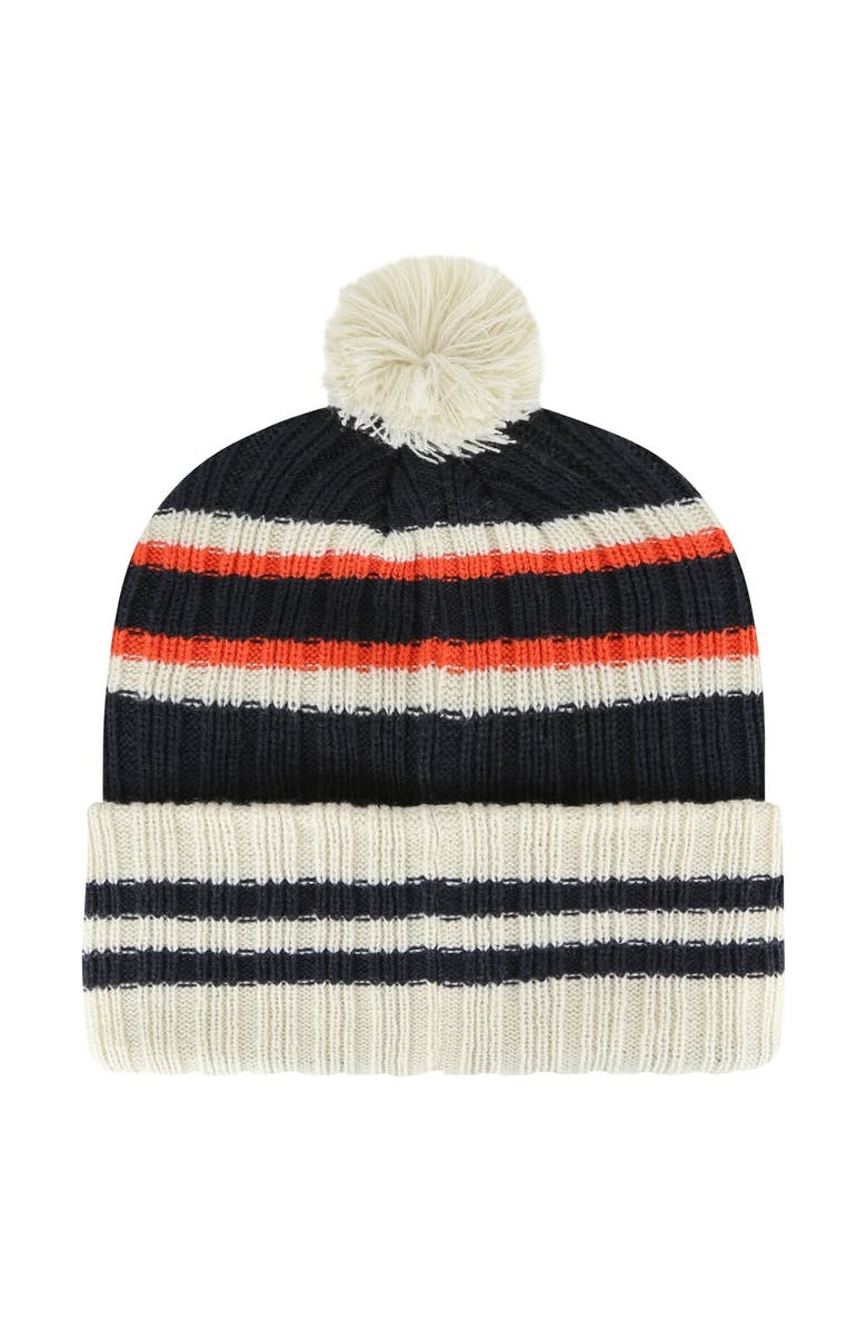 '47 Men's '47  Navy/Cream Chicago Bears Legacy No Huddle Cuffed Knit Hat with Pom, Alternate, color, 