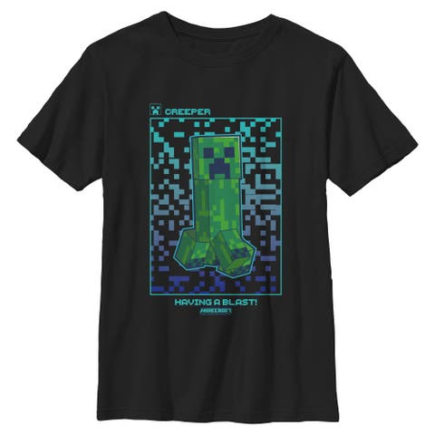 Boy's Minecraft Creeper Having a Blast  Graphic T-Shirt