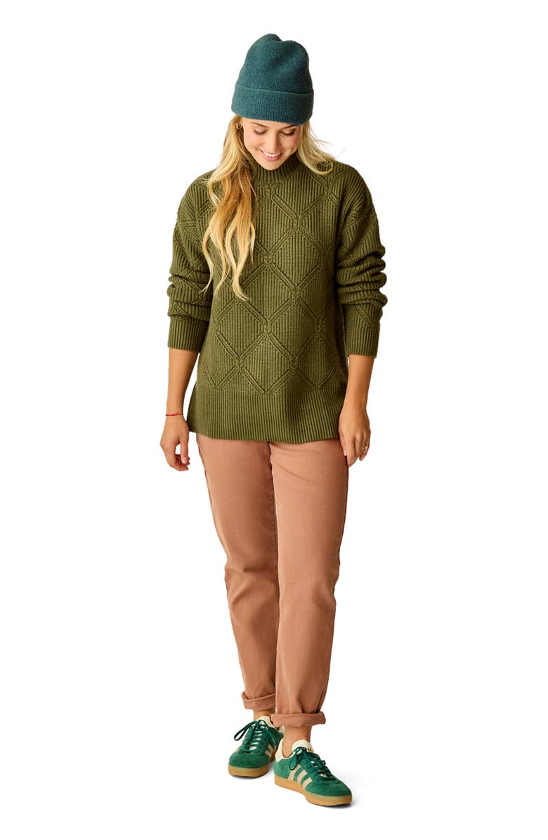 Carve Designs Woodward Allover Sweater, Alternate, color, Fir Heather
