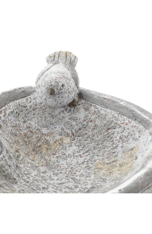 Uma Country Polystone Bird Heart Bowl In Gray