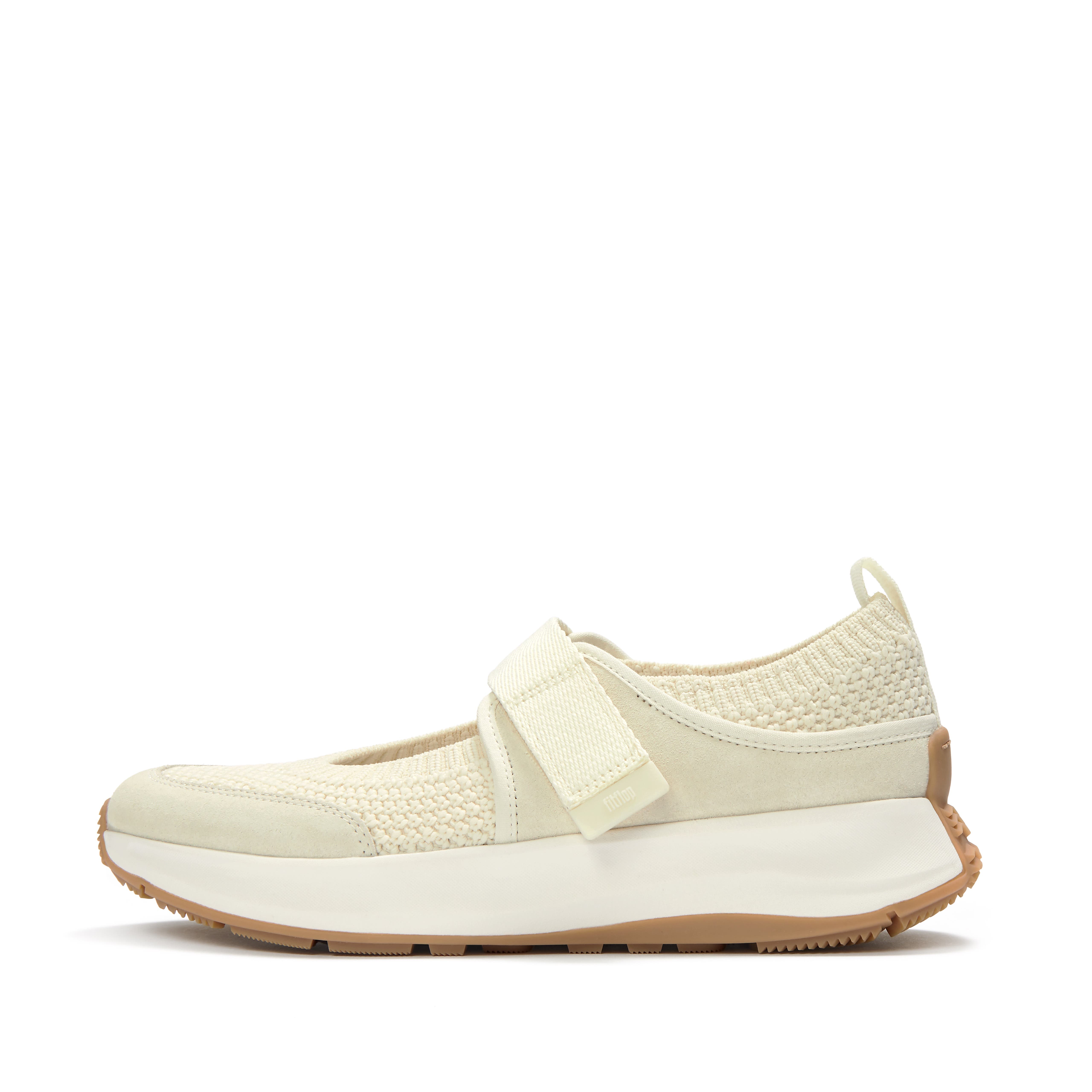 FitFlop F-Mode Flow Knit/S Mary Janes, Alternate, color, Cream