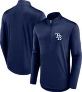 FANATICS Men's Fanatics Branded Navy Tampa Bay Rays Quarterback Quarter-Zip Top