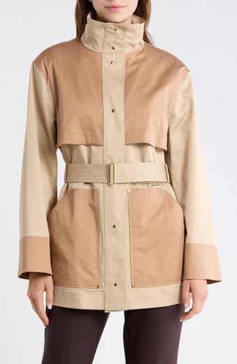 BOSS Cowala Belted Stretch Cotton Coat