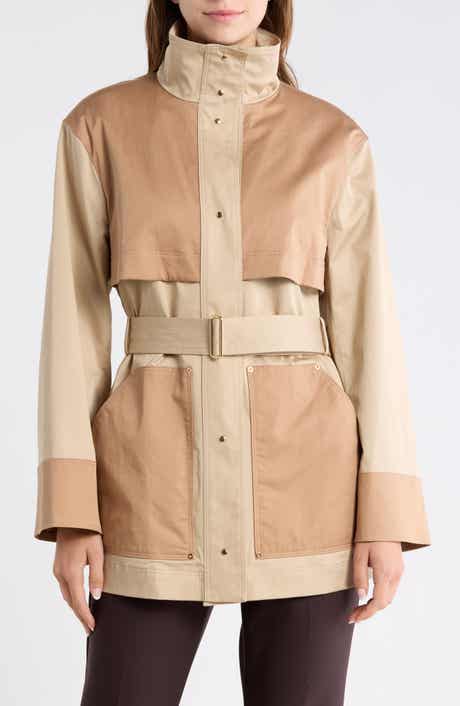 BOSS Cowala Belted Stretch Cotton Coat