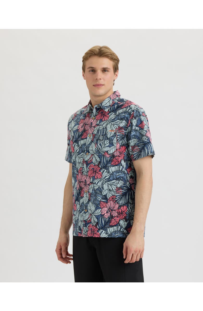 Salt Life Sailfish Blossom Woven Shirt, Alternate, color, Midnight