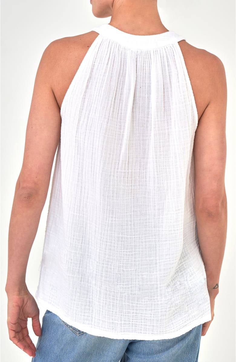 ocean+main Sleeveless Gauze Top, Alternate, color, White